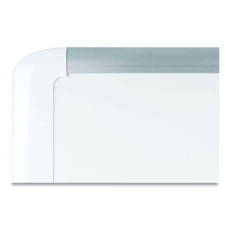 MasterVision Lacquered steel magnetic dry erase board, 48 x 72, Silver/White