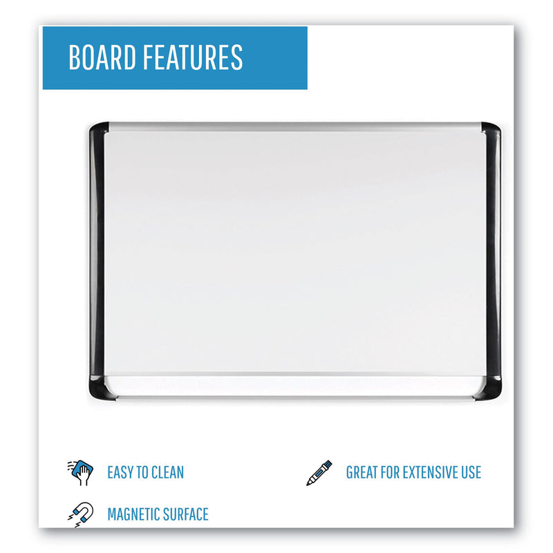 MasterVision Porcelain Magnetic Dry Erase Board, 48x72, White/Silver