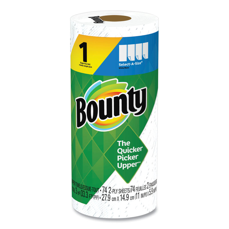 Bounty Select-a-Size Kitchen Roll Paper Towels, 2-Ply, 5.9 x 11, White, 74 Sheets/Roll, 24 Rolls/Carton