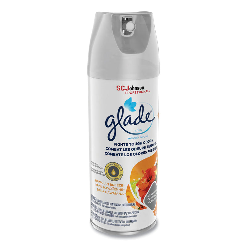 Glade Air Freshener, Hawaiian Breeze Scent, 13.8 oz Aerosol Spray, 12/Carton