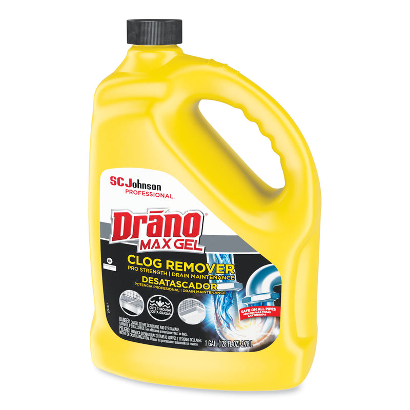 Drano Max Gel Clog Remover, Bleach Scent, 128 oz Bottle