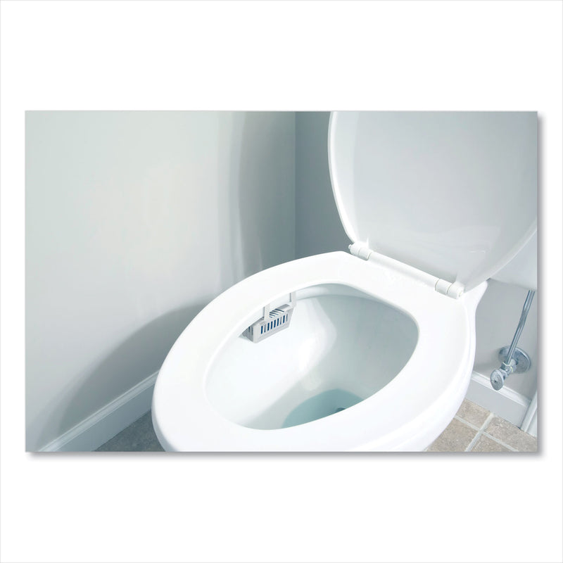 Big D Industries Non-Para Toilet Bowl Block, Lasts 30 Days, Evergreen Scent, White, 12/Box