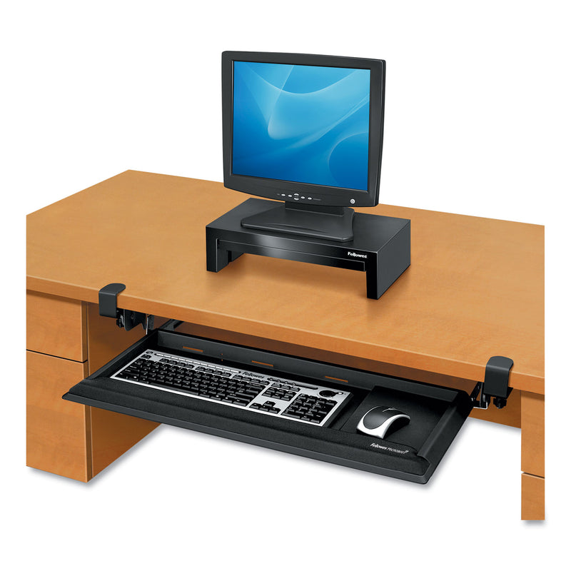 Fellowes Designer Suites DeskReady Keyboard Drawer, 19.19w x 9.81d, Black Pearl