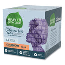 Seventh Generation Chlorine-Free Ultra Thin Pads with Wings, Overnight, 14/Pack, 6 Packs/Carton