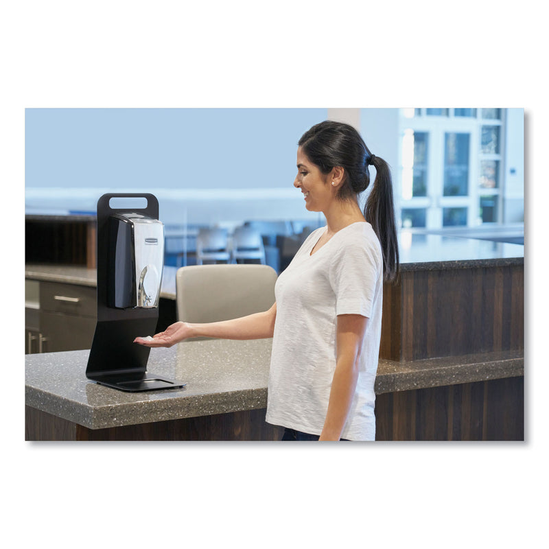 Rubbermaid AutoFoam Touch-Free Dispenser, 1,100 mL, 5.2 x 5.25 x 10.9, Black/Chrome