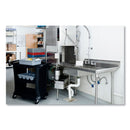 Rubbermaid Cutlery Bin, 4 Compartments, Plastic, 11.5 x 21.25 x 3.75, Plastic, Gray