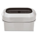 Rubbermaid Refine Series Waste Receptacle, Rectangular Slim, 15 gal, Stainless Steel