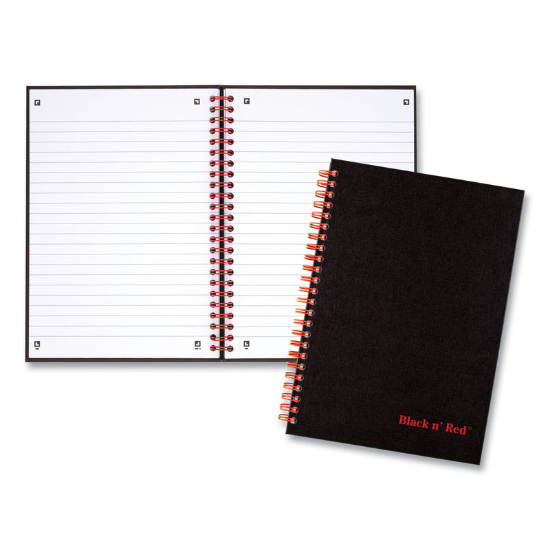 Black n' Red Hardcover Twinwire Notebook, SCRIBZEE Compatible, 1 Subject, Wide/Legal Rule, Black Cover, 8.25 x 5.88, 70 Sheets