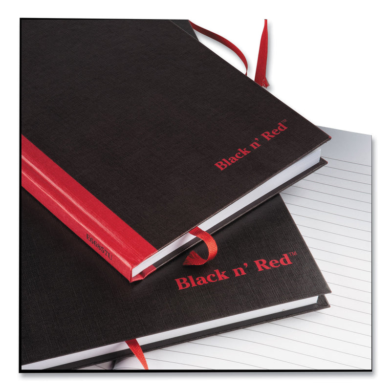 Black n' Red Hardcover Casebound Notebook, SCRIBZEE Compatible, 1 Subject, Wide/Legal Rule, Black Cover, 8.25 x 5.63, 96 Sheets