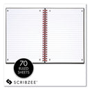 Black n' Red Flexible Cover Twinwire Notebook, SCRIBZEE Compatible, 1 Subject, Wide/Legal Rule, Black Cover, 8.25 x 5.63, 70 Sheets