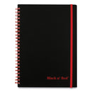 Black n' Red Flexible Cover Twinwire Notebook, SCRIBZEE Compatible, 1 Subject, Wide/Legal Rule, Black Cover, 8.25 x 5.63, 70 Sheets