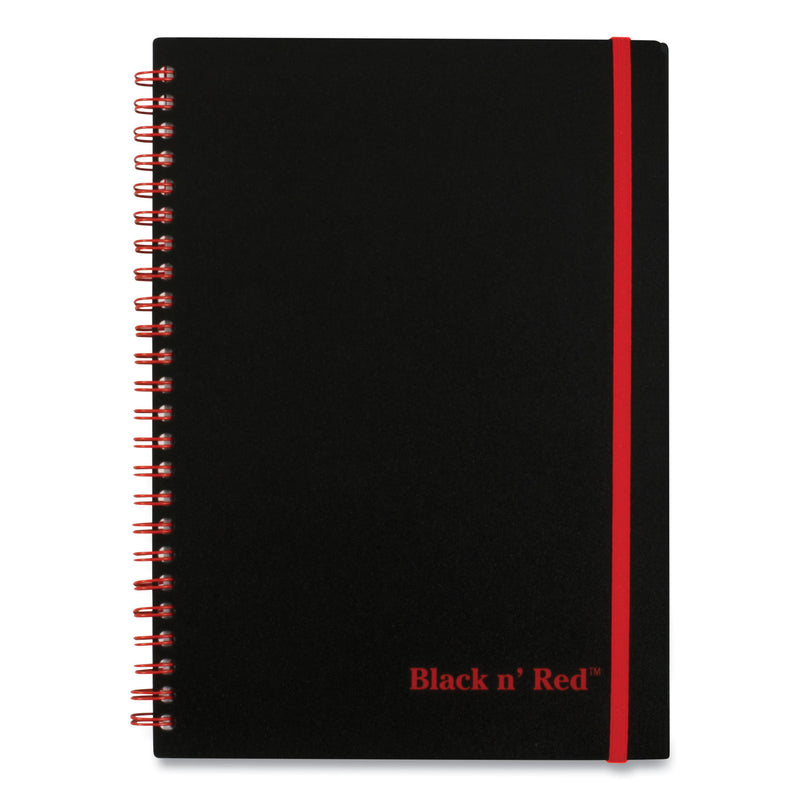 Black n' Red Flexible Cover Twinwire Notebook, SCRIBZEE Compatible, 1 Subject, Wide/Legal Rule, Black Cover, 8.25 x 5.63, 70 Sheets