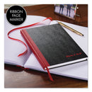 Black n' Red Hardcover Casebound Notebook, SCRIBZEE Compatible, 1 Subject, Wide/Legal Rule, Black Cover, 9.75 x 6.75, 96 Sheets