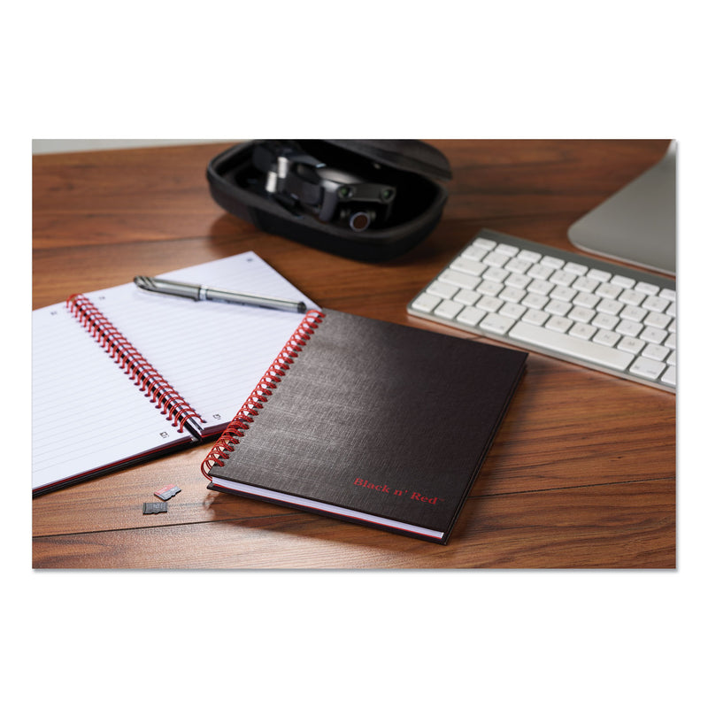 Black n' Red Hardcover Twinwire Notebook, SCRIBZEE Compatible, 1 Subject, Wide/Legal Rule, Black Cover, 9.88 x 6.88, 70 Sheets
