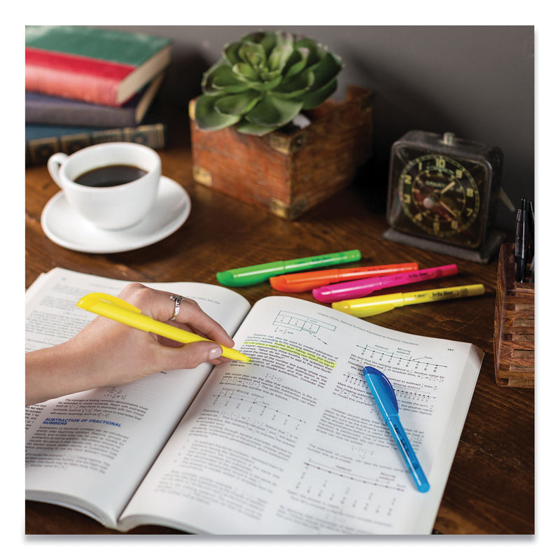 BIC Brite Liner Highlighter Value Pack, Yellow Ink, Chisel Tip, Yellow/Black Barrel, 24/Pack