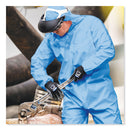 KleenGuard A65 Zipper Front Flame-Resistant Hooded Coveralls, Elastic Wrist and Ankles, 2X-Large, Blue, 25/Carton