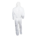 KleenGuard A20 Breathable Particle Protection Coveralls, Elastic Back, Hood, Medium, White, 24/Carton