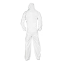 KleenGuard A20 Breathable Particle Protection Coveralls, Elastic Back, Hood and Boots, Large, White, 24/Carton