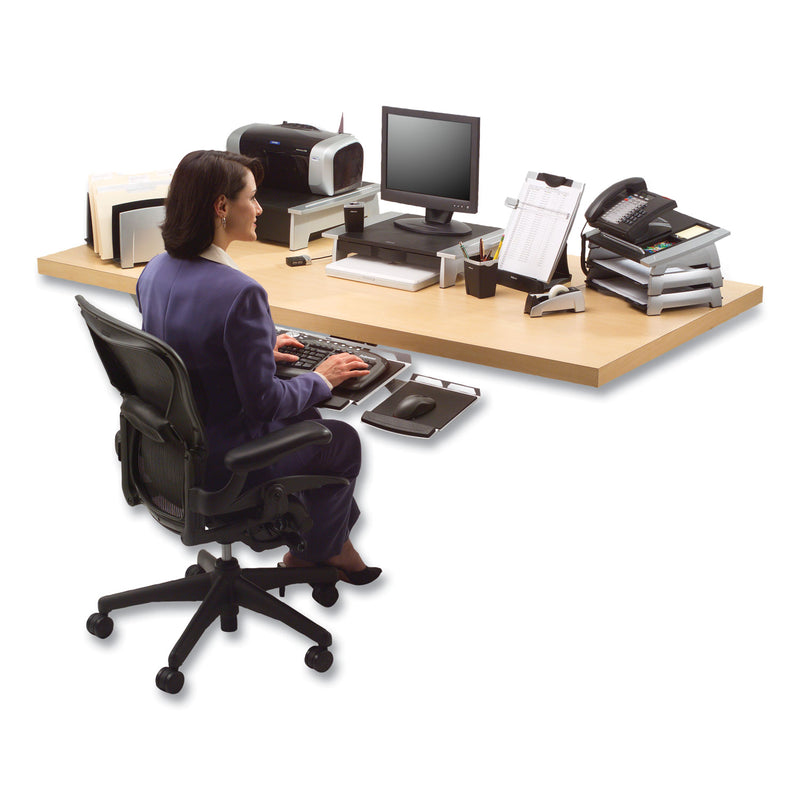 Fellowes Office Suites Printer/Machine Stand, 21.25 x 18.06 x 5.25, Black/Silver