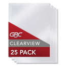 GBC Design View Poly Presentation Covers for Binding Systems, Frost, 11.25 x 8.75, Unpunched, 25/Pack