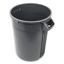 Impact Gator Plus Container, Round, Plastic, 32 gal, Gray