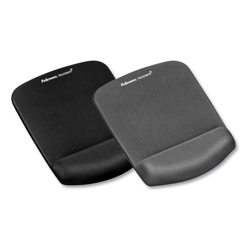 Fellowes PlushTouch Mouse Pad with Wrist Rest, 7.25 x 9.37, Graphite