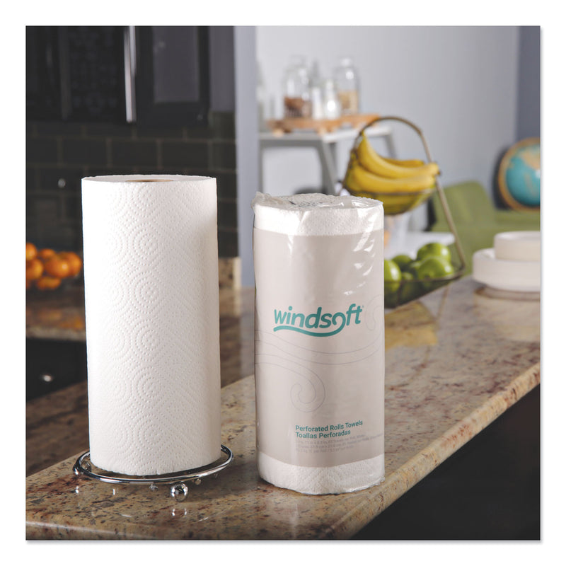 Windsoft Kitchen Roll Towels, 2-Ply, 11 x 8.5, White, 85/Roll