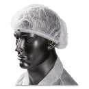 AmerCareRoyal Latex-Free Operating Room Cap, Pleated, Polypropylene, 21", White, 100 Caps/Pack, 10 Packs/Carton
