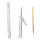 AmerCareRoyal Cello-Wrapped Round Wood Toothpicks, 2.5", Natural, 1,000/Box, 15 Boxes/Carton