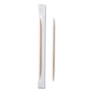 AmerCareRoyal Cello-Wrapped Round Wood Toothpicks, 2.5", Natural, 1,000/Box, 15 Boxes/Carton
