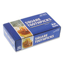 AmerCareRoyal Square Wood Toothpicks, 2.75", Natural, 800/Box, 24 Boxes/Carton