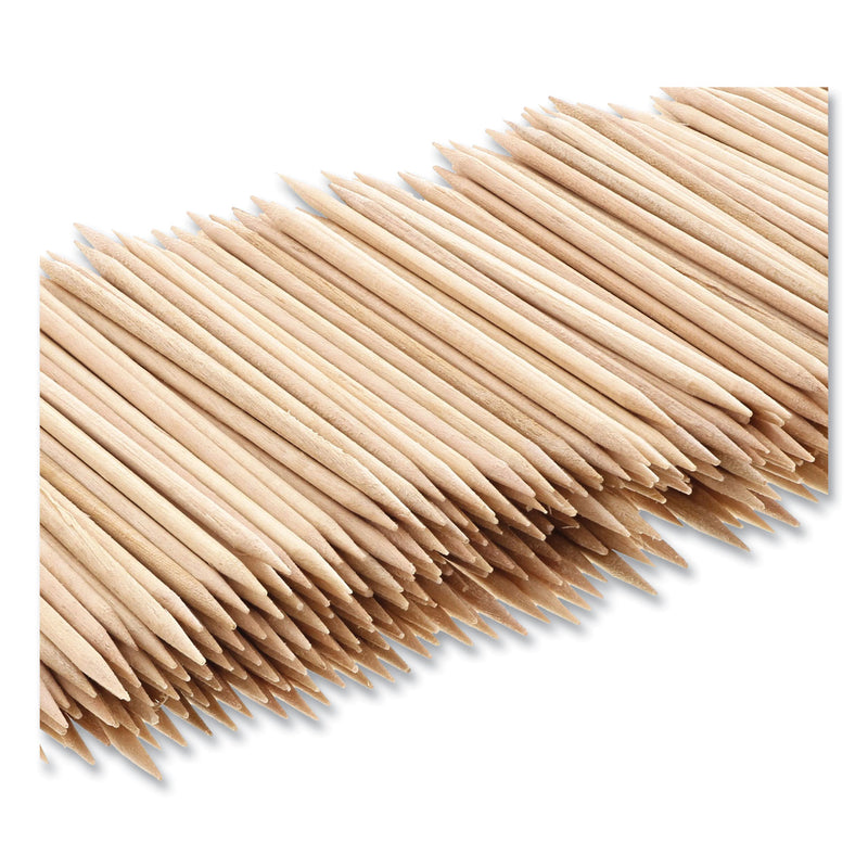 AmerCareRoyal Round Wood Toothpicks, 2.5", Natural, 800/Box, 24 Boxes/Carton