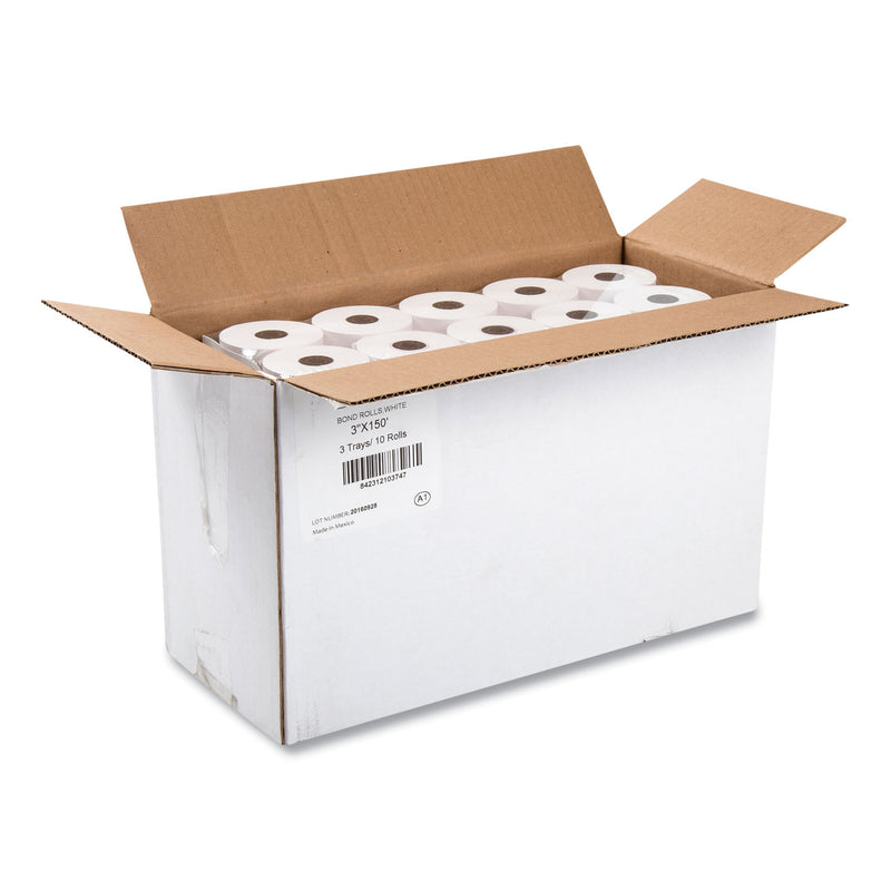 AmerCareRoyal Register Rolls, 3" x 150 ft, White, 30/Carton