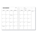 Universal Monthly Planner, 11 x 8, Black Cover, 14-Month, Dec 2022 through Jan 2024