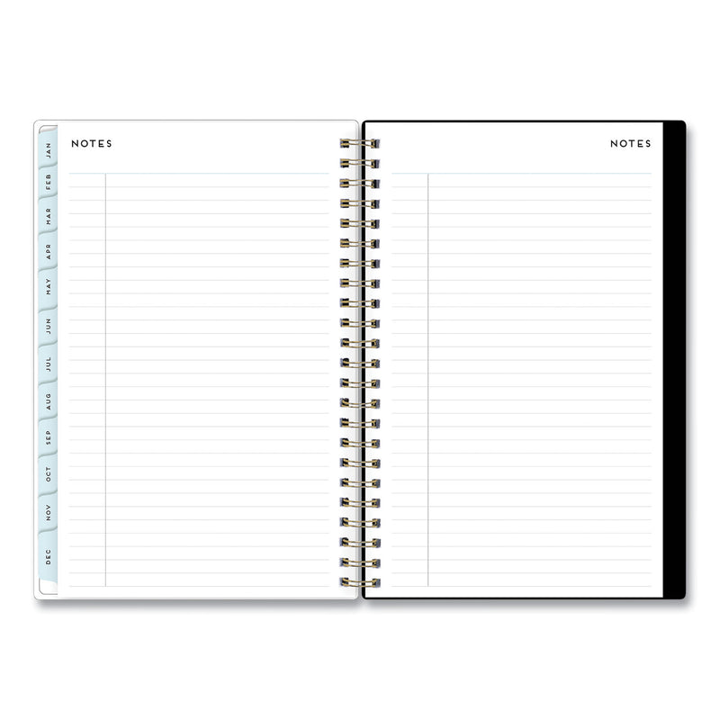 Blue Sky Baccara Dark Create-Your-Own Cover Weekly/Monthly Planner, Floral, 8 x 5, Gray/Black/Gold Cover, 12-Month (Jan-Dec): 2023