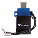 Verbatim Store ‘n' Go Dual USB 3.0 Flash Drive for USB-C Devices, 32 GB, Blue