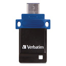 Verbatim Store ‘n' Go Dual USB 3.0 Flash Drive for USB-C Devices, 64 GB, Blue