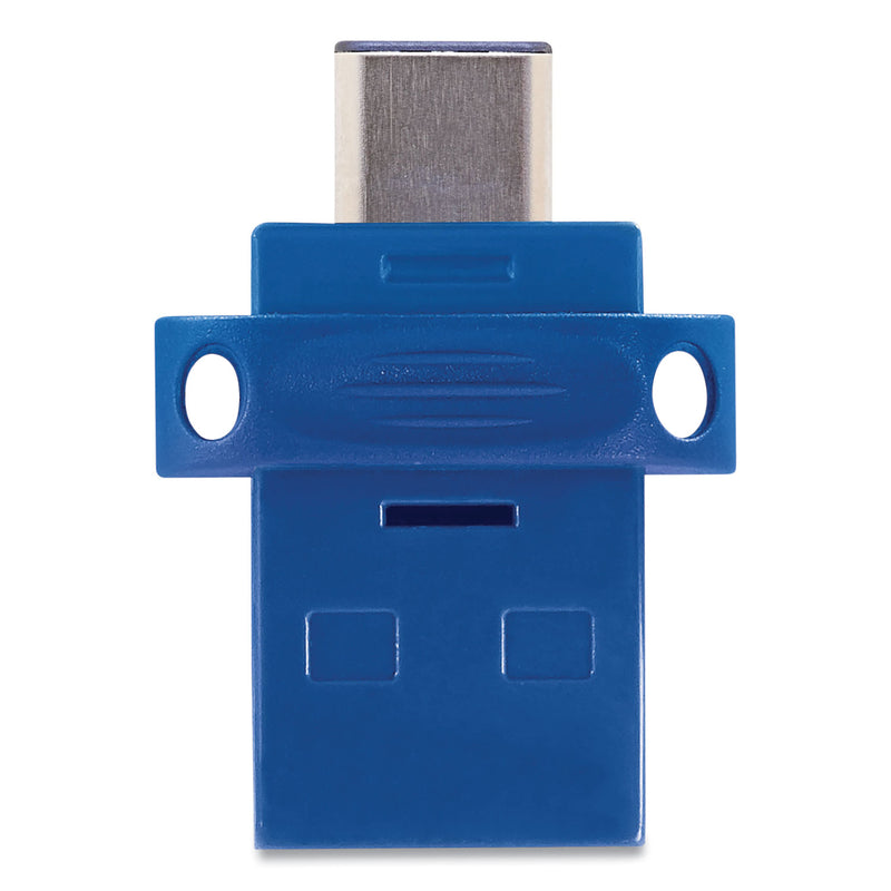 Verbatim Store ‘n' Go Dual USB 3.0 Flash Drive for USB-C Devices, 64 GB, Blue