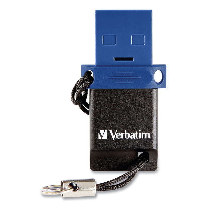 Verbatim Store ‘n' Go Dual USB 3.0 Flash Drive for USB-C Devices, 64 GB, Blue