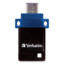 Verbatim Store ‘n' Go Dual USB 3.0 Flash Drive for USB-C Devices, 32 GB, Blue