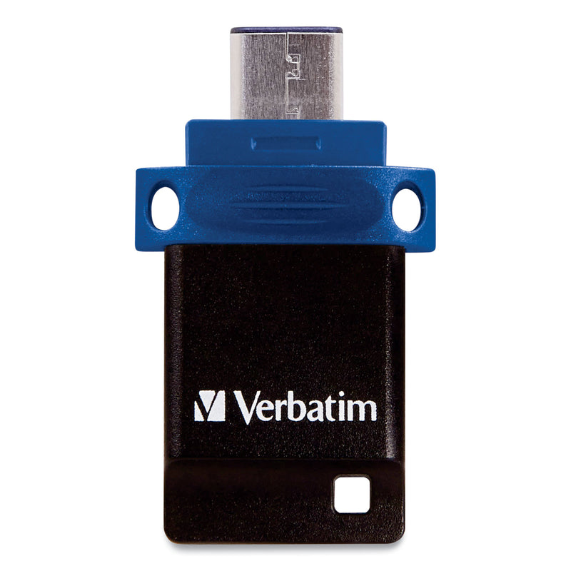 Verbatim Store ‘n' Go Dual USB 3.0 Flash Drive for USB-C Devices, 32 GB, Blue