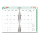 Blue Sky Laurel Weekly/Monthly Planner, Laurel Floral Artwork, 8 x 5, Green/Pink/Orange Cover, 12-Month (Jan to Dec): 2023