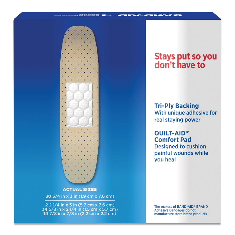 BAND-AID Tru-Stay Sheer Strips Adhesive Bandages, Assorted, 80/Box