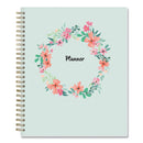 Blue Sky Laurel Weekly/Monthly Planner, Laurel Floral Artwork, 9 x 7, Green/Pink/Orange Cover, 12-Month (Jan to Dec): 2023