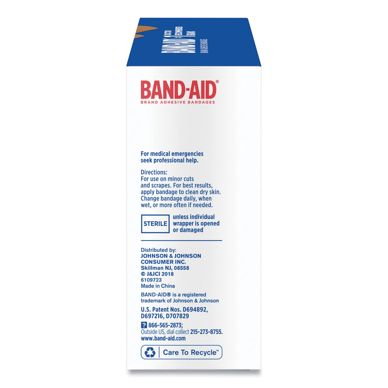 BAND-AID Flexible Fabric Adhesive Bandages, Assorted, 100/Box