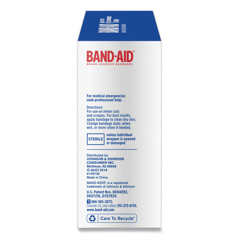 BAND-AID Flexible Fabric Adhesive Bandages, 1 x 3, 100/Box
