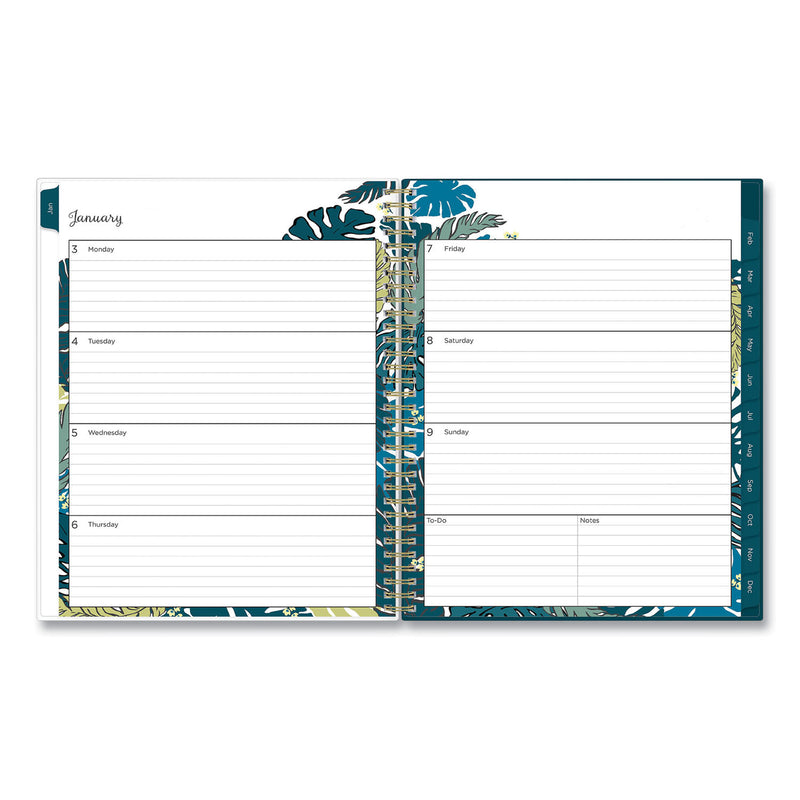 Blue Sky Grenada Create-Your-Own Cover Weekly/Monthly Planner, Floral Artwork, 11 x 8.5, Green/Blue/Teal, 12-Month (Jan-Dec): 2023