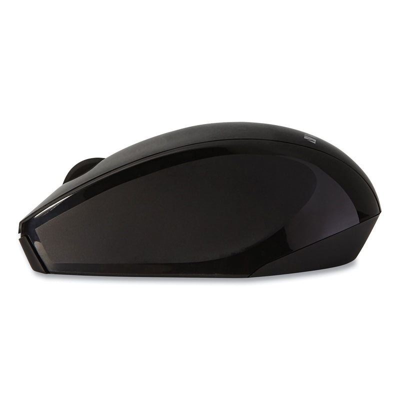 Verbatim Wireless Notebook Multi-Trac Blue LED Mouse, 2.4 GHz Frequency/32.8 ft Wireless Range, Left/Right Hand Use, Black