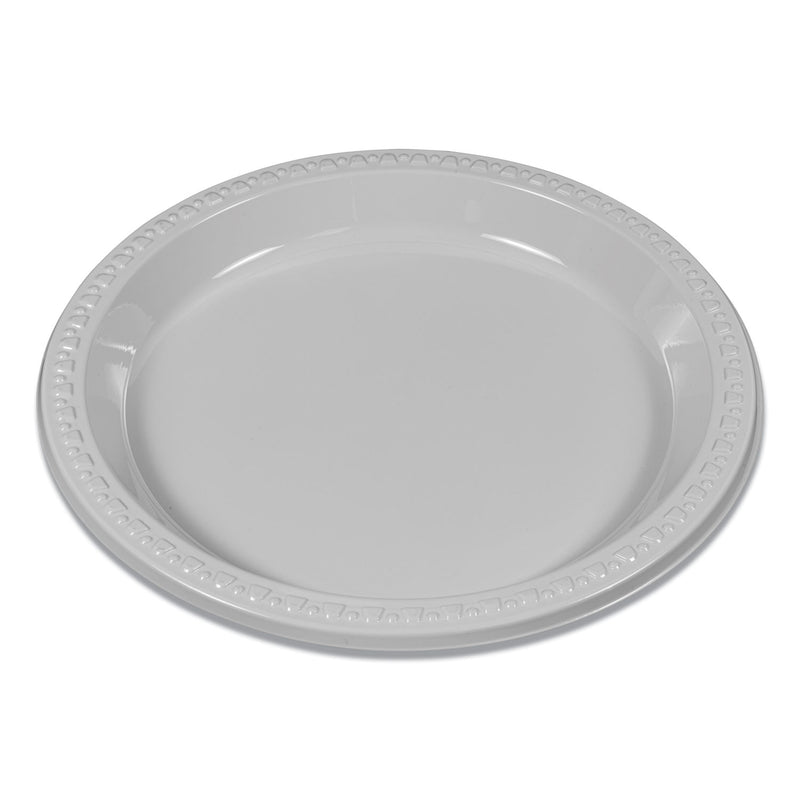 Tablemate Plastic Dinnerware, Plates, 9" dia, White, 500/Carton