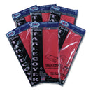 Tablemate Table Set Rectangular Table Cover, Heavyweight Plastic, 54" x 108", Red, 6/Pack